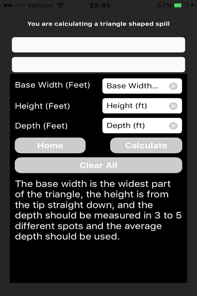 Spill Volume Calculator screenshot 4