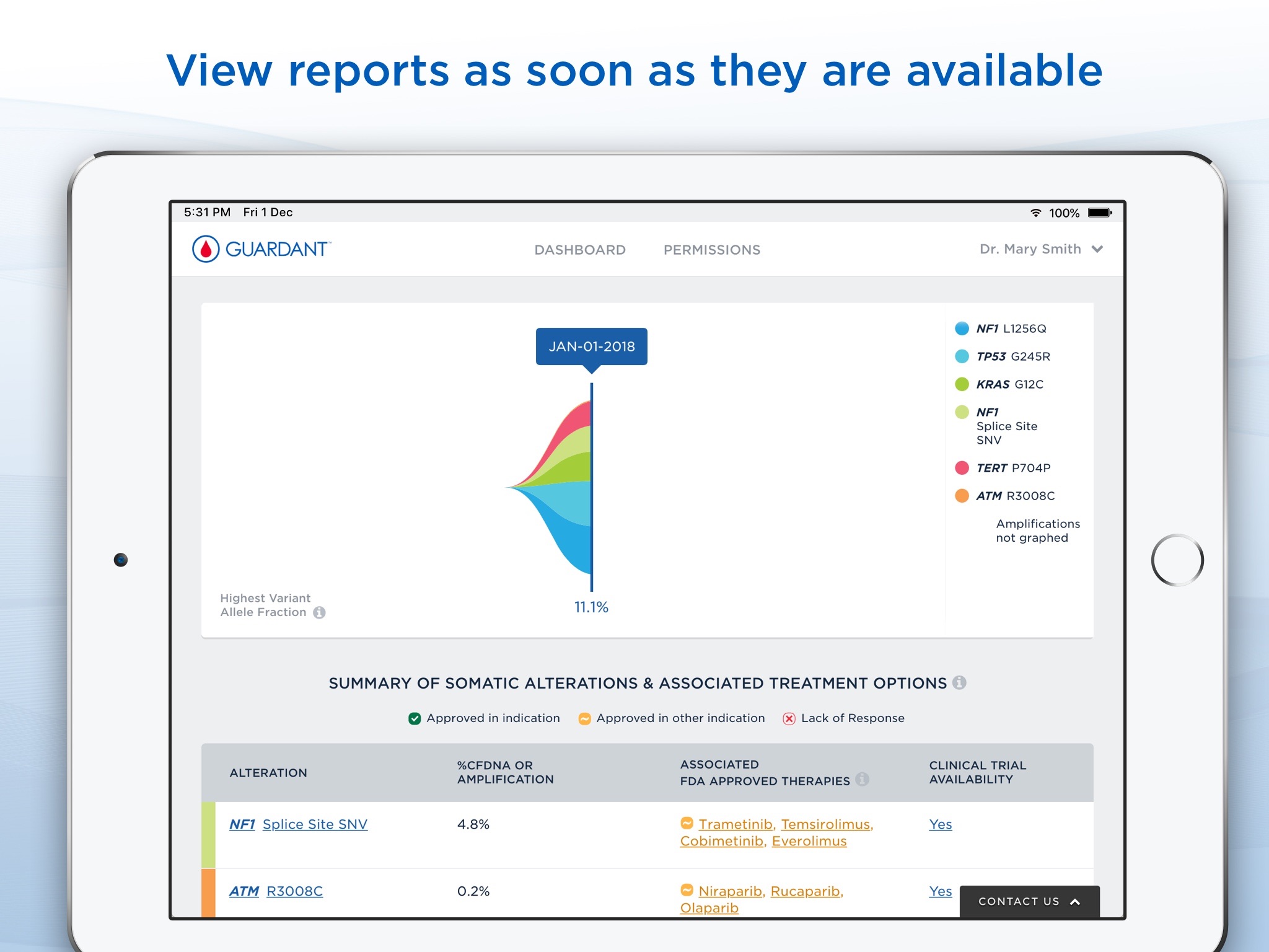 Guardant Health Portal screenshot 2