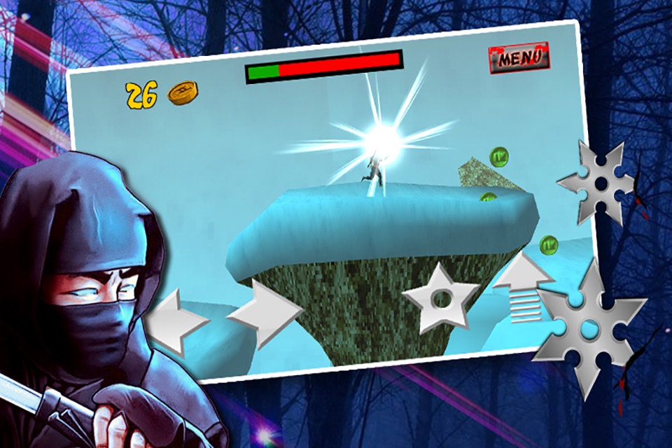 3D Ninja Warrior Run (a platform shooting game) screenshot 3
