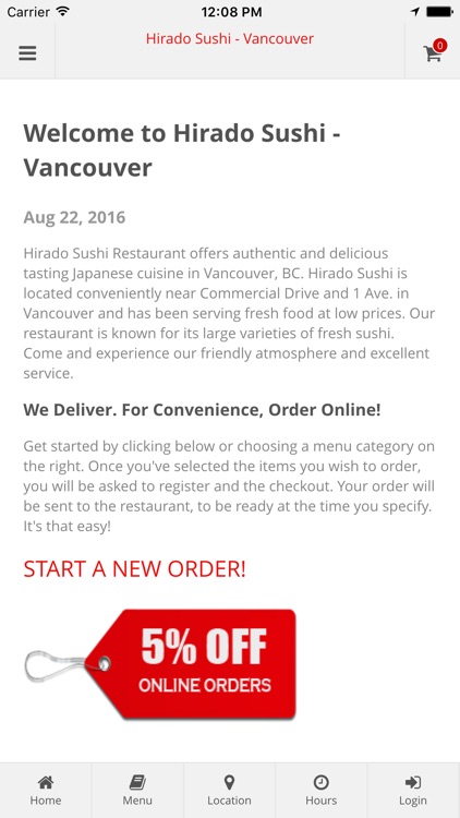 Hirado Sushi - Vancouver Online Ordering