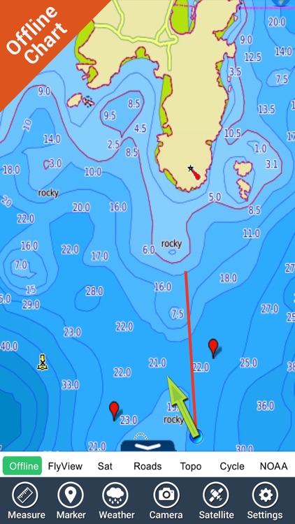 Adriatic sea GPS HD nautical charts fishing map