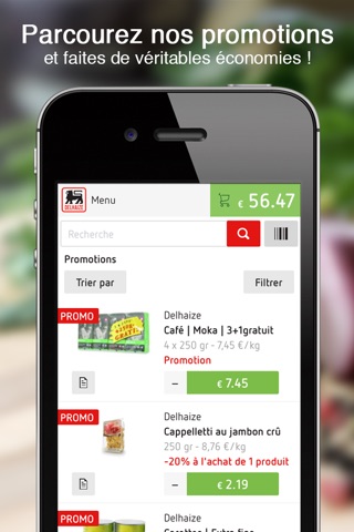 Delhaize screenshot 2