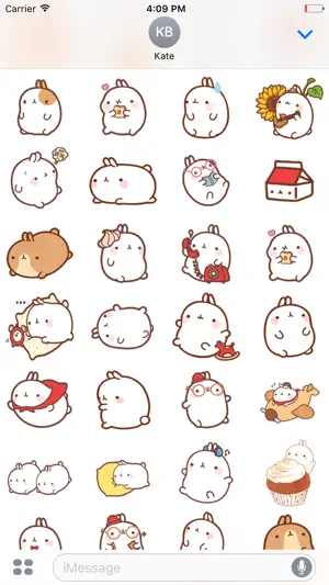 Captura de Pantalla 2 Molang Rabbit - Emoji - Emoticons - Stickers iphone