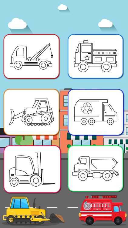 Trucks Connect the Dots and Coloring Book for Kids Lite screenshot-3