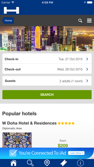 Doha對於今晚與地圖和旅行遊覽比較和預訂酒店(圖1)-速報App