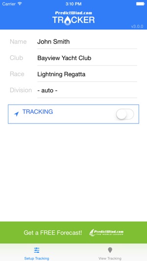 PredictWind Tracker