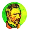 Vincent Van Gogh & AI IQ neural museum app with artificial network art paintings and famous drawings