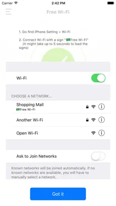 Στιγμιότυπο οθόνης 2 Free Wi-Fi for Brazil - accessing nationwide Wi-Fi for free iphone