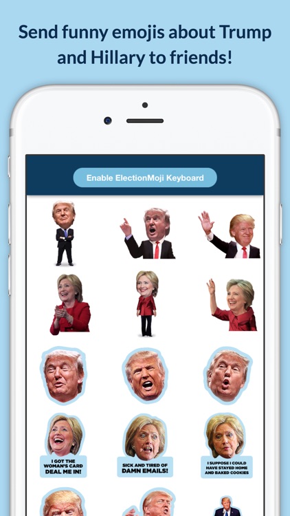 ElectionMoji - Donald Trump and Hillary Clinton Emoji Keyboard