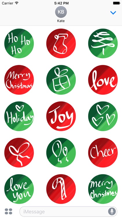 Merry Christmas sticker pic, stickers for iMessage