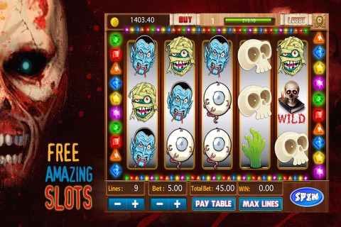 All in Hit the Scary Zombie & Magic Casino slot screenshot 2