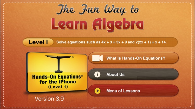 Hands-On Equations 1: The Fun Way to Learn Algebra