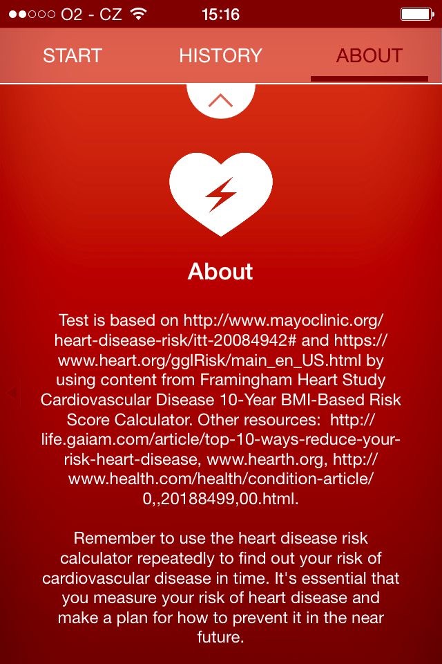 Heart Test - risk calculator of heart attack screenshot 4