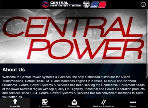 Screenshot of Central Power Systems & Services