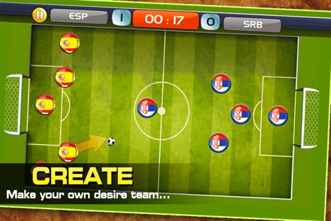 Finger Soccer 2016 - Slide soccer simulation game for real challengers and soccer stars screenshot 4