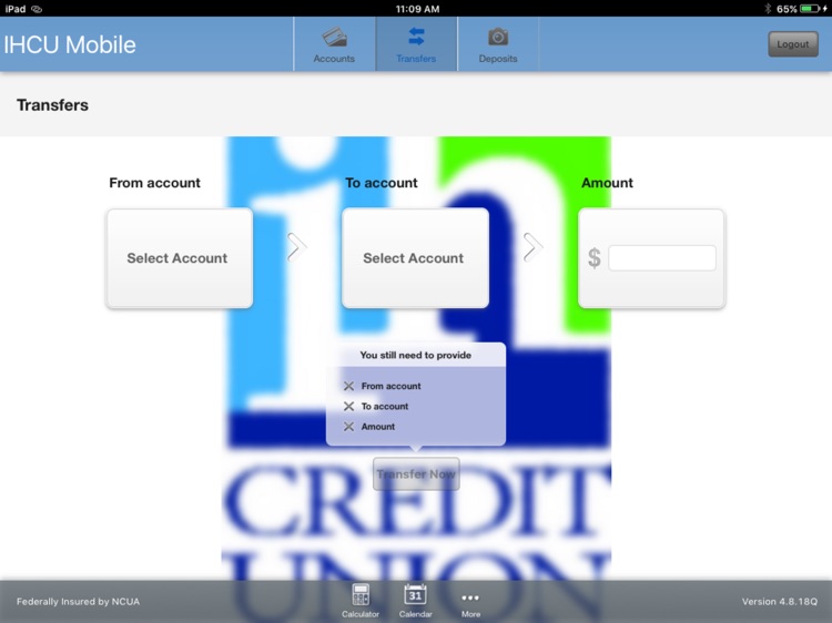 IH Credit Union Mobiliti™ for iPad screenshot-3