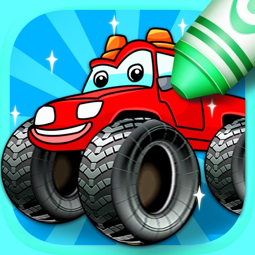 Kids Coloring Book: Monster Trucks