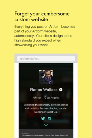 Artform – The community for the arts. screenshot 3
