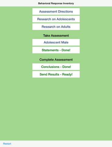 Behavioral Response Inventory screenshot 3