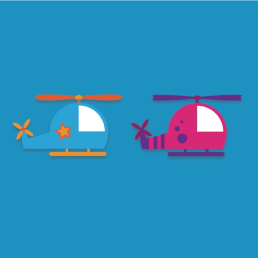 Twin Copter - two helicopters fly forward avoiding obstacles iOS App