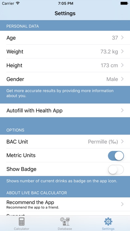 BAC Calc - Live Blood Alcohol Content Calculator screenshot-4