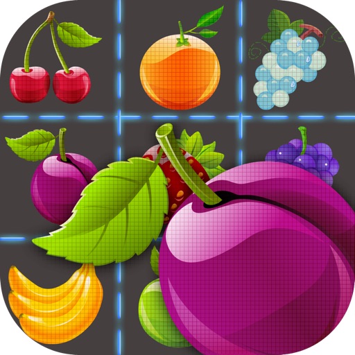 Retro Fruit Puzzle: Mega Link - Fruits Matching Frenzy