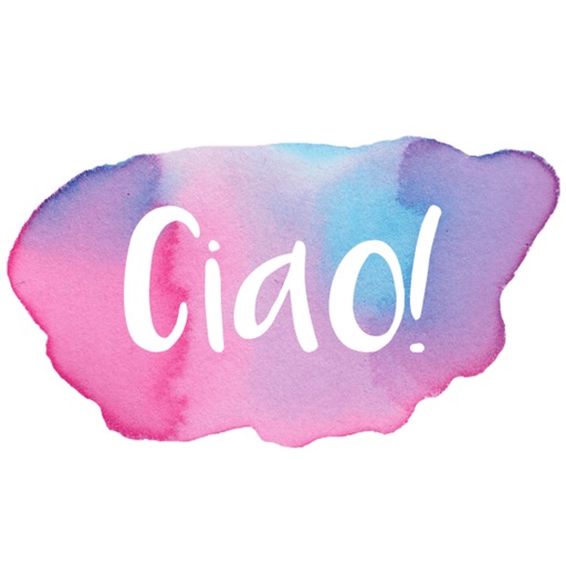 Ciao - Stickers dipinti a mano in acquerello