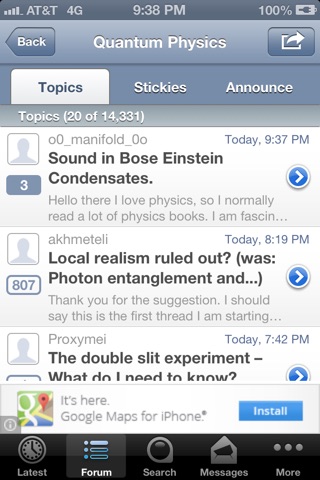 Physics Forums screenshot 3