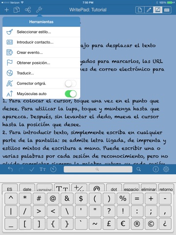 WritePad Español screenshot 3