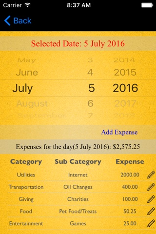 Monthly Expenses Classic screenshot 2