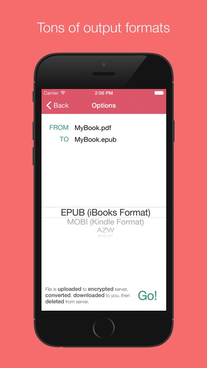 The Ebook Converter - Convert to iBooks or Kindle format for your book or document, to open, view and read