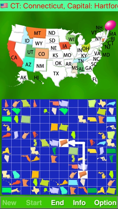 地図ソリティア - アメリカ screenshot1