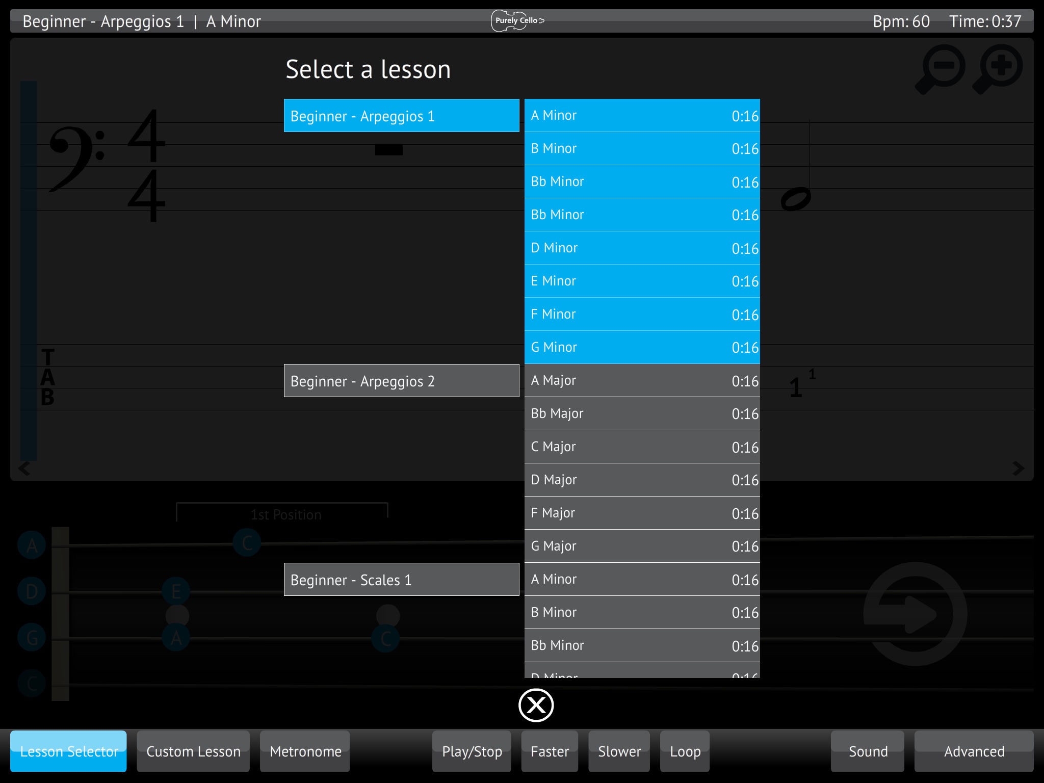 Learn & Practice Cello Music Lessons Exercises screenshot 3