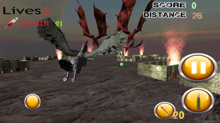 Space Unicorn Dragonfire Attack - Deadly Wyvern Dragons Alicorn Hunt 3D screenshot-3
