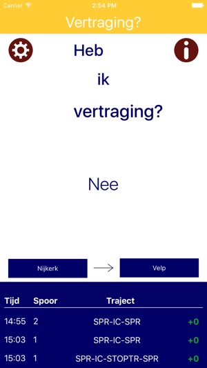 Vertraging?