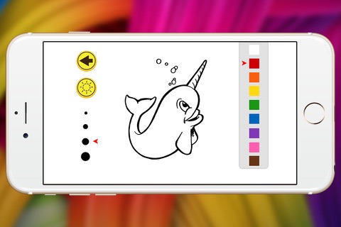 sea animal coloring book narwhal show for kid screenshot 3