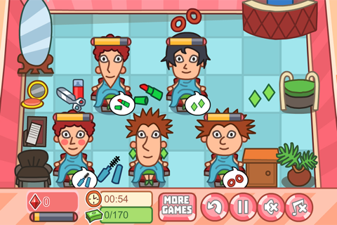 Girls Hair Salon Dash, Time Management Game screenshot 2