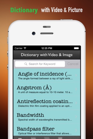 Optics Glossary: Cheatsheet with Study Guide screenshot 4