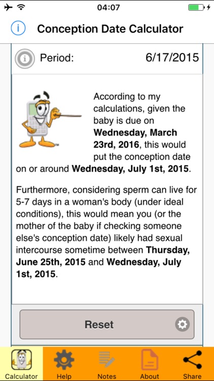 Conception Date Calculator