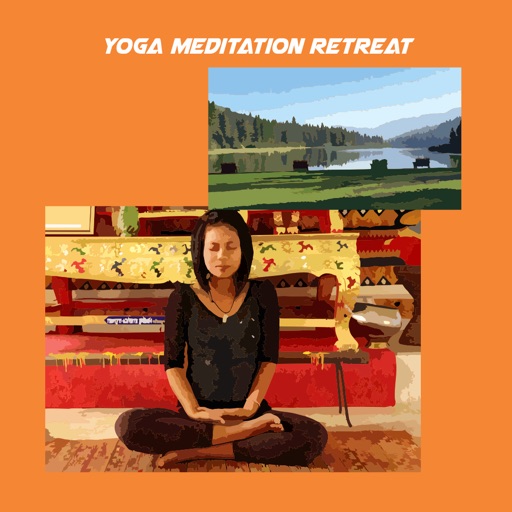 Yoga meditation retreat icon