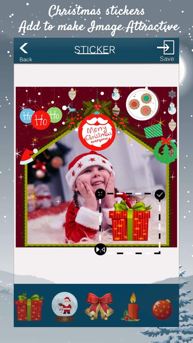 Marcos navideños: Etiquetas engomadas de Navidad,Captura de pantalla de3