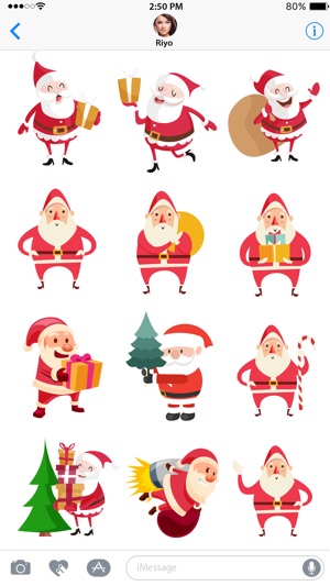 Santa Claus Stickers for Merry Christmas