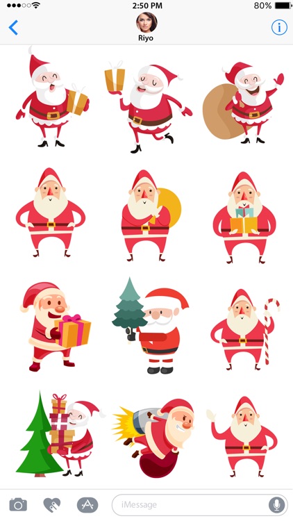 Santa Claus Stickers for Merry Christmas!