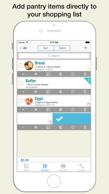 Pantry Manager: Shopping list and grocery management
