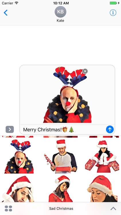 Sad Christmas and New Year Stickers for iMessage!