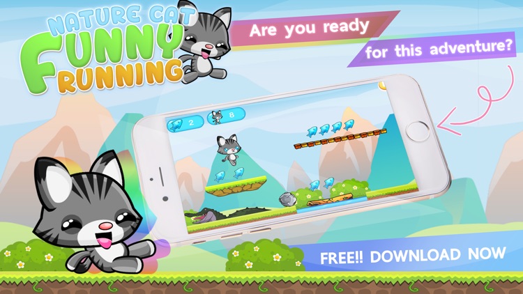 Nature Cat Funny Running