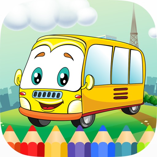 Car Coloring Book : Drawing for Kid and Toddler HD iOS App
