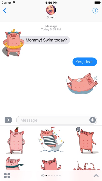 Cute Pig - Stickers for iMessage