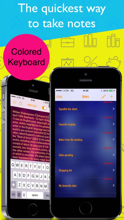 Colored Notes (Pins in your notebook notes and commitments)