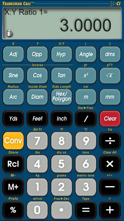 Tradesman Calc Trades Math & Conversion Calculator